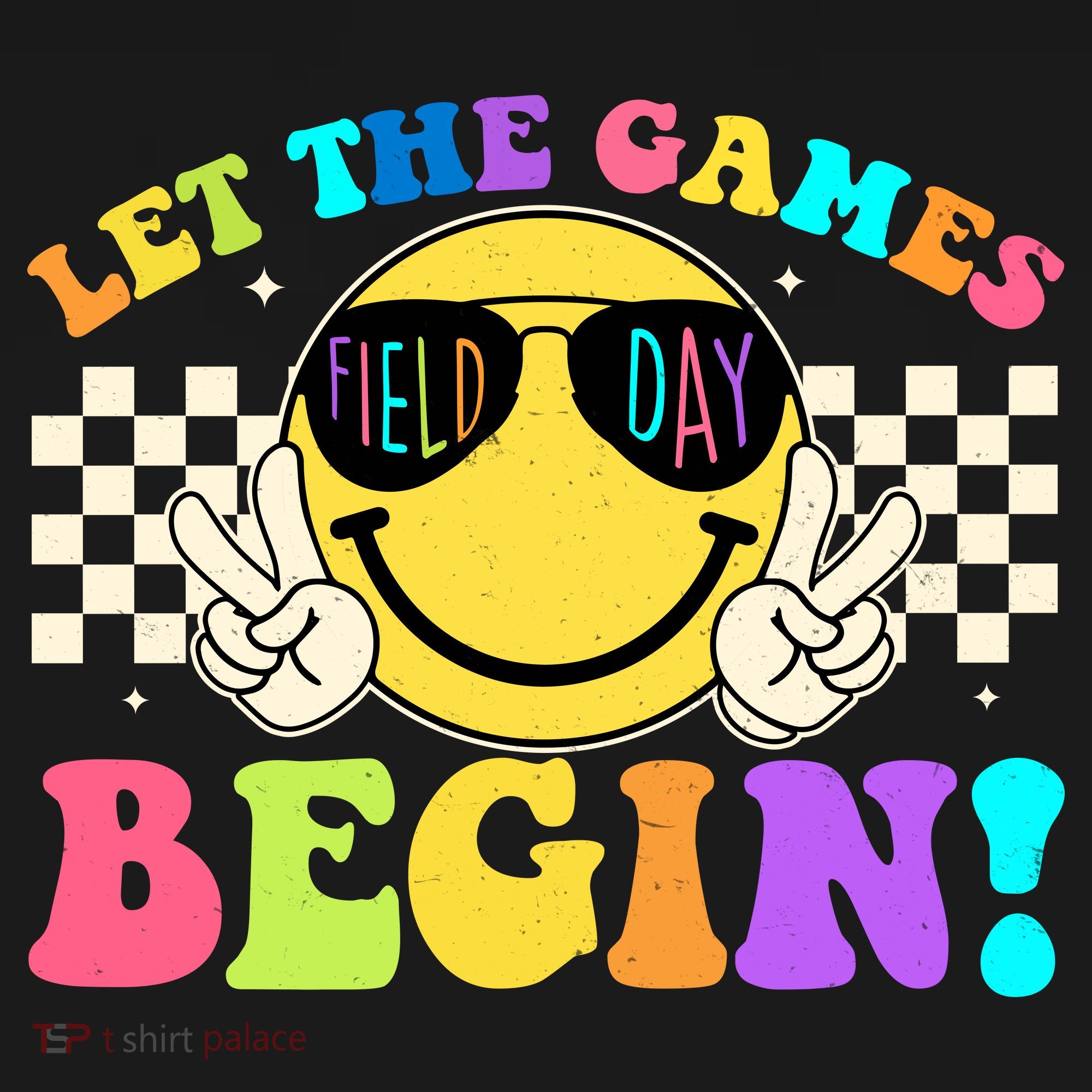 Retro Smiley Emoji Field Day Let The Games Begin Women's Hoodie