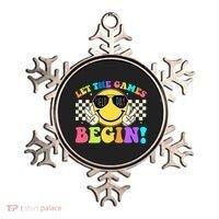Retro Smiley Emoji Field Day Let The Games Begin Ornament thumb 0
