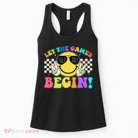 Retro Smiley Emoji Field Day Let The Games Begin Women's Tank Top thumb 0