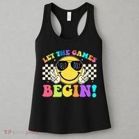 Retro Smiley Emoji Field Day Let The Games Begin Women's Tank Top thumb 3