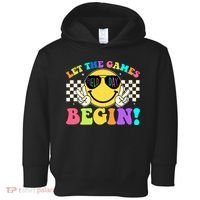 Retro Smiley Emoji Field Day Let The Games Begin Toddler Hoodie thumb 0