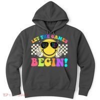 Retro Smiley Emoji Field Day Let The Games Begin Hoodie thumb 0