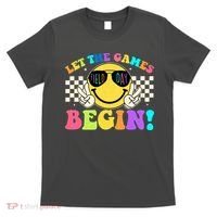 Retro Smiley Emoji Field Day Let The Games Begin T-Shirt thumb 0