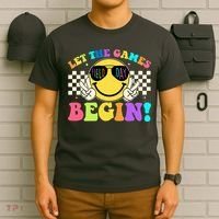 Retro Smiley Emoji Field Day Let The Games Begin T-Shirt thumb 6