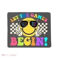 Retro Smiley Emoji Field Day Let The Games Begin Mousepad thumb 0