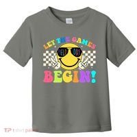 Retro Smiley Emoji Field Day Let The Games Begin Toddler T-Shirt thumb 0