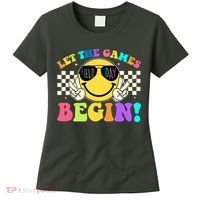 Retro Smiley Emoji Field Day Let The Games Begin Women's T-Shirt thumb 0