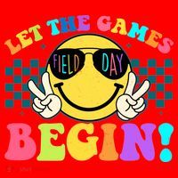 Retro Smiley Emoji Field Day Let The Games Begin Santa Hat thumb 1