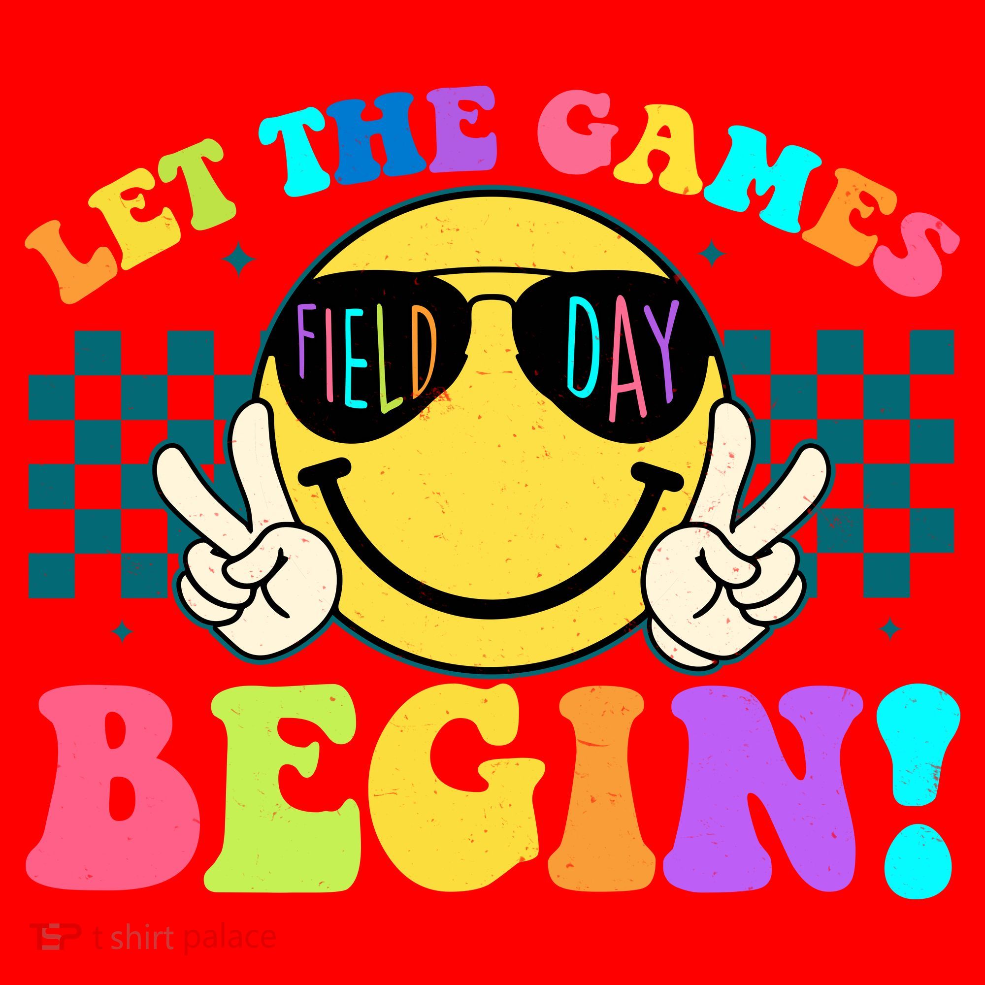 Retro Smiley Emoji Field Day Let The Games Begin Santa Hat