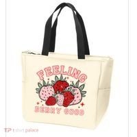 Retro Strawberry Feeling Berry Good Positive Mind Happy Life Tote Bag thumb 3