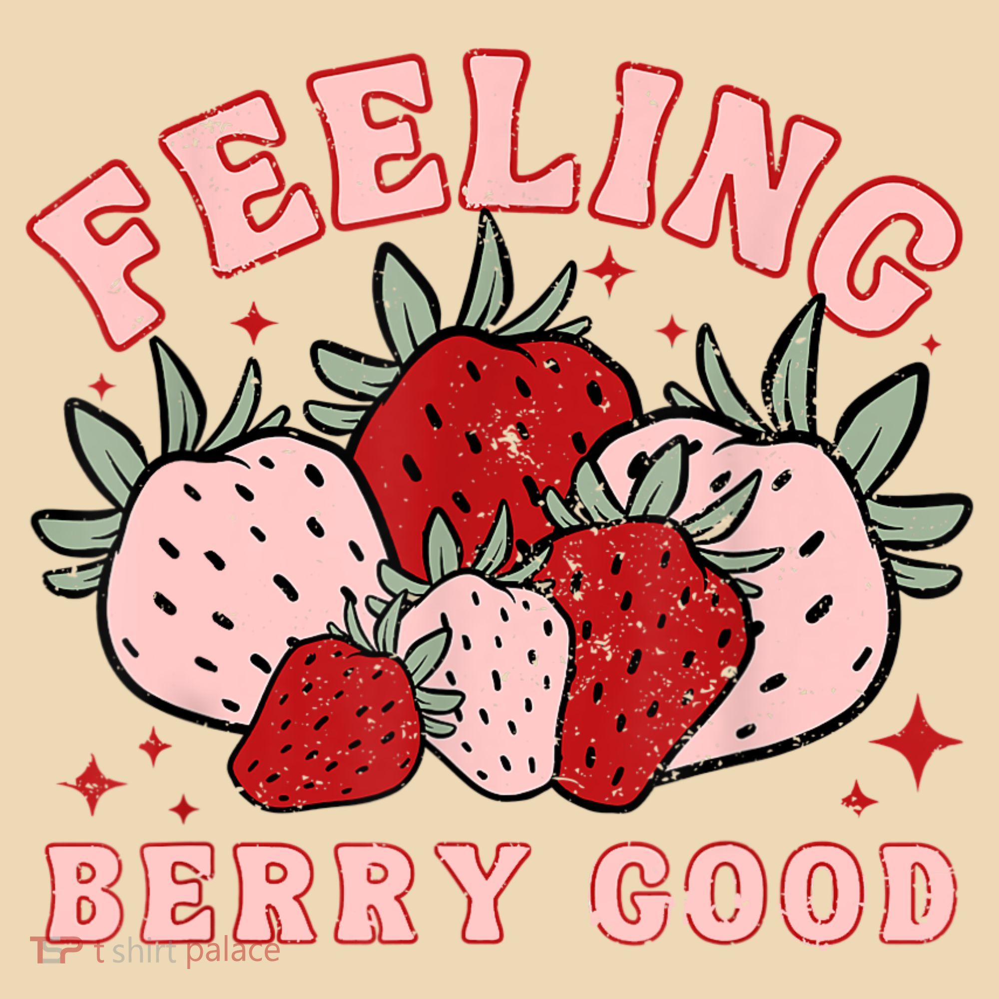 Retro Strawberry Feeling Berry Good Positive Mind Happy Life Tote Bag
