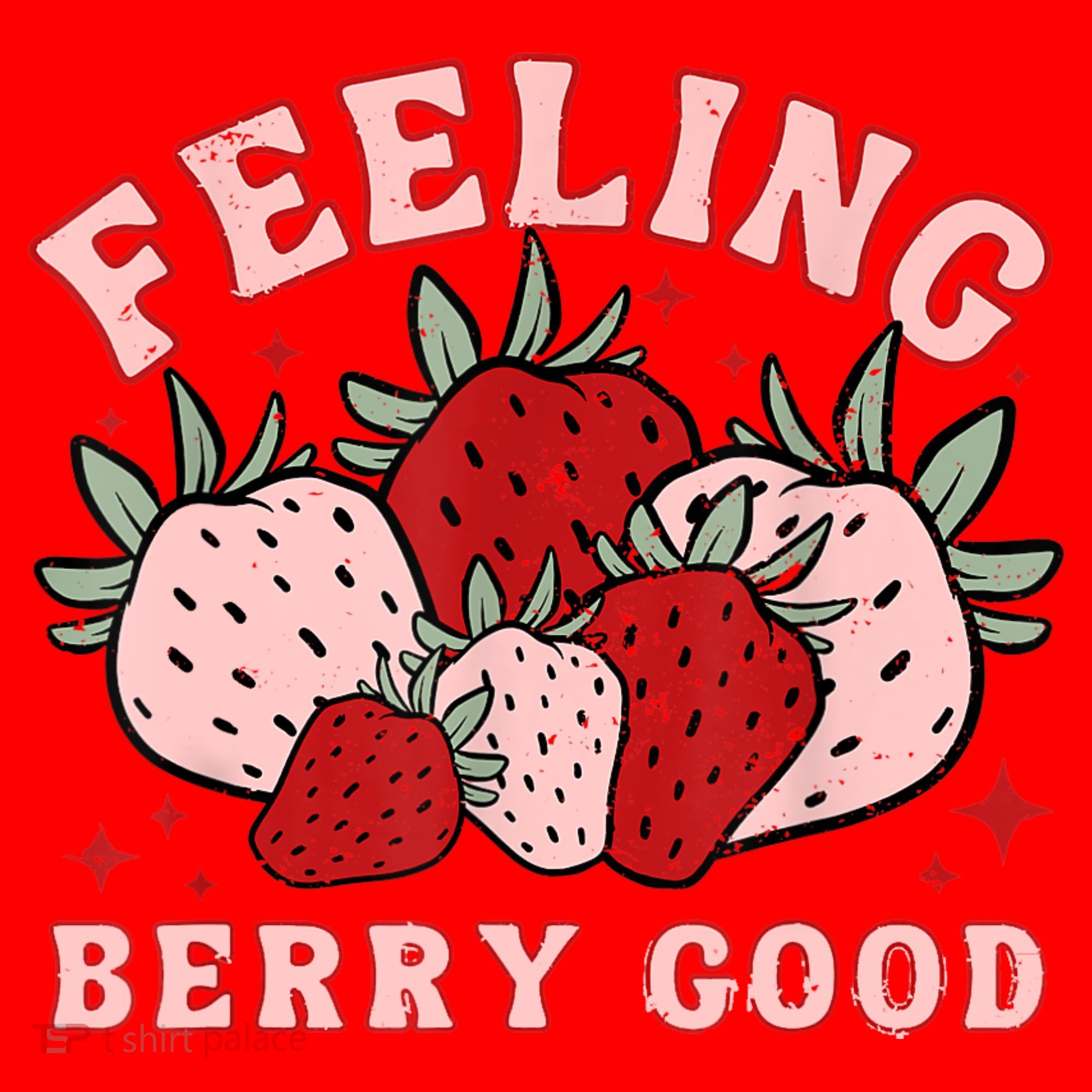 Retro Strawberry Feeling Berry Good Positive Mind Happy Life Santa Hat