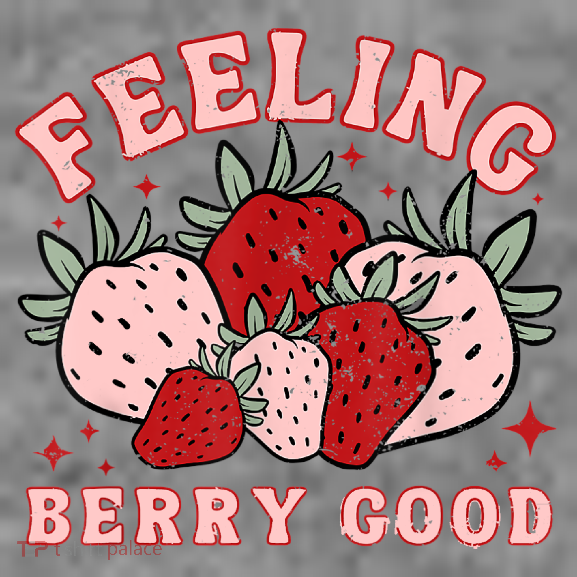 Retro Strawberry Feeling Berry Good Positive Mind Happy Life Women's Hoodie