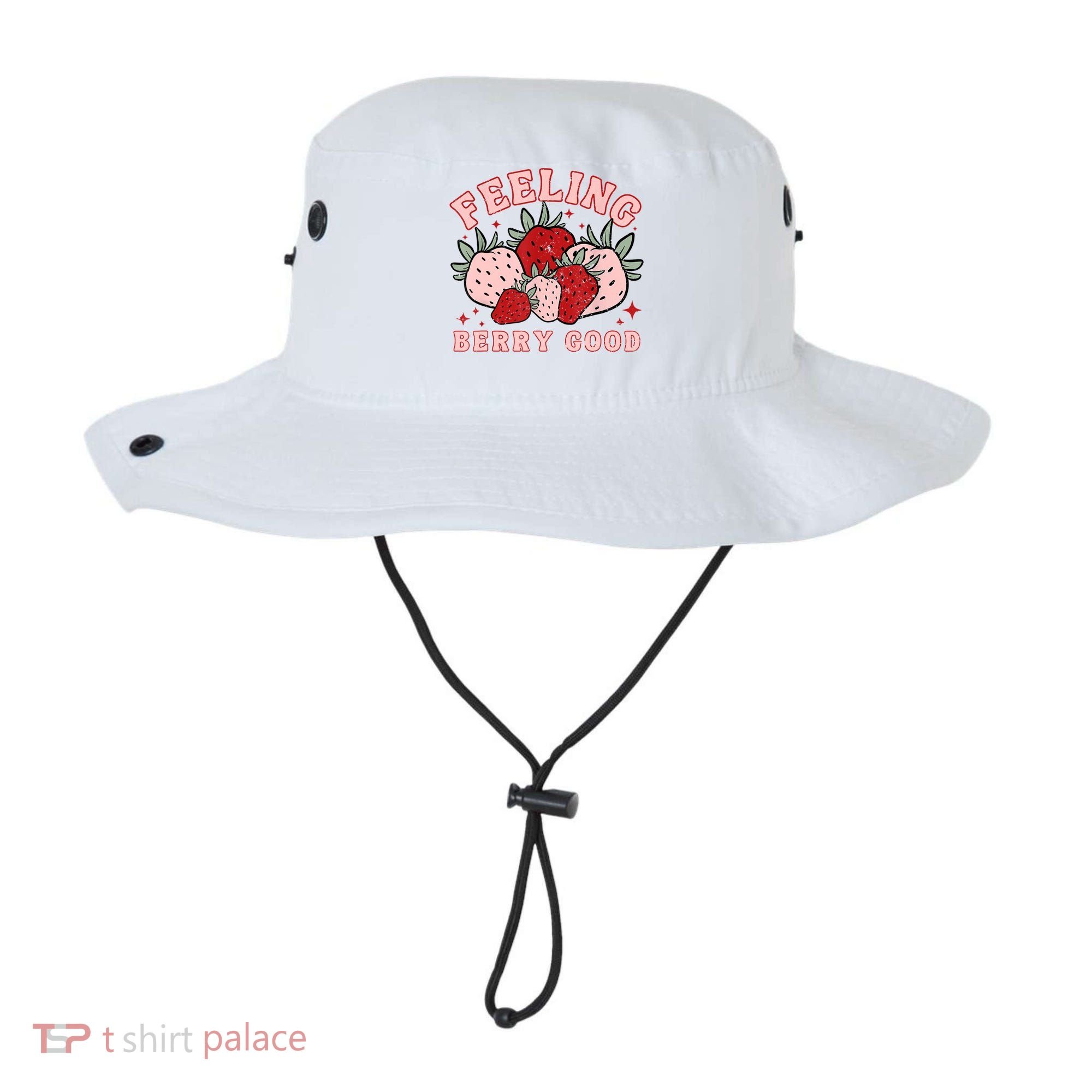 Retro Strawberry Feeling Berry Good Positive Mind Happy Life Bucket Hat