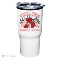 Retro Strawberry Feeling Berry Good Positive Mind Happy Life Tumbler thumb 0