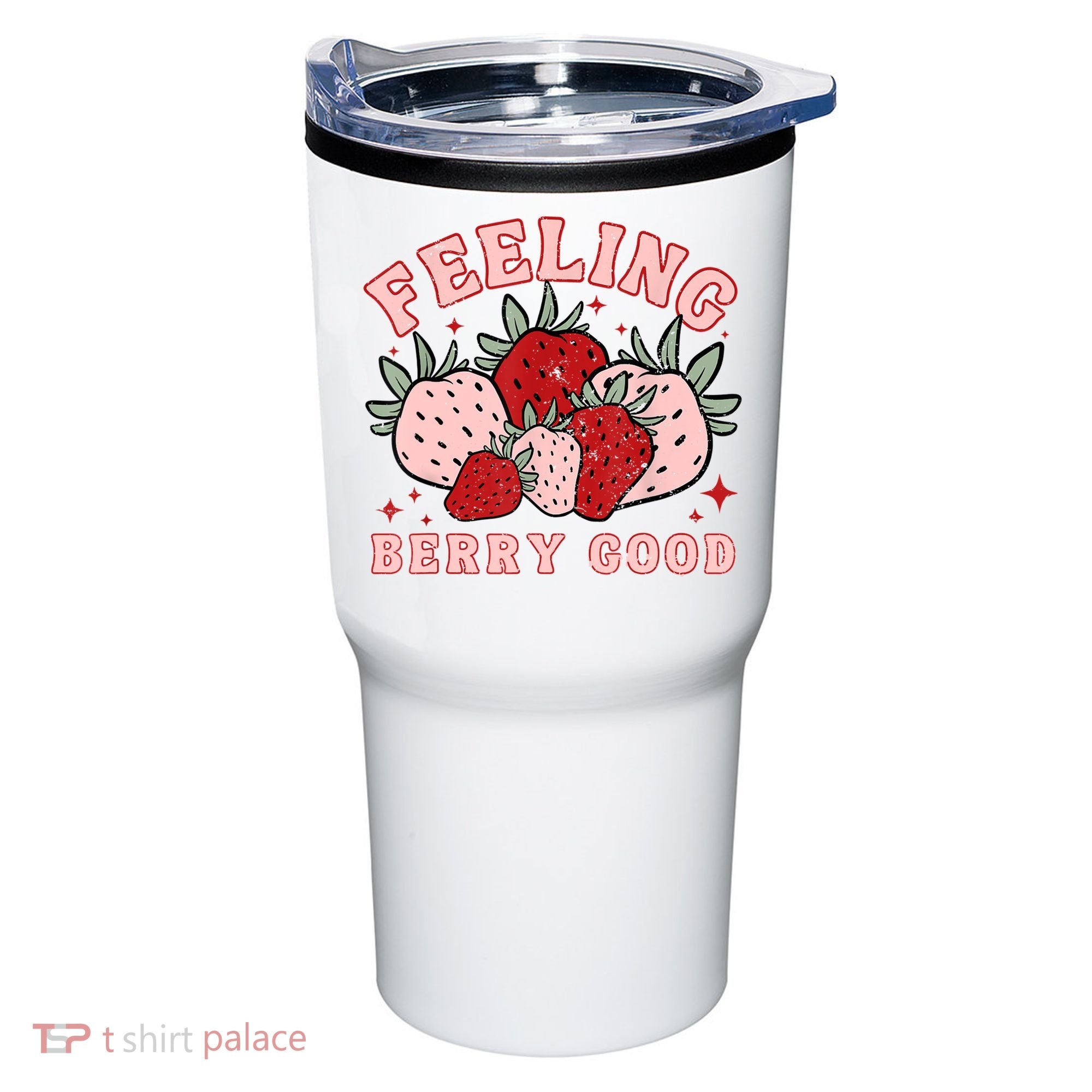 Retro Strawberry Feeling Berry Good Positive Mind Happy Life Tumbler