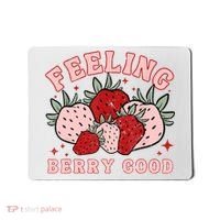 Retro Strawberry Feeling Berry Good Positive Mind Happy Life Mousepad thumb 0
