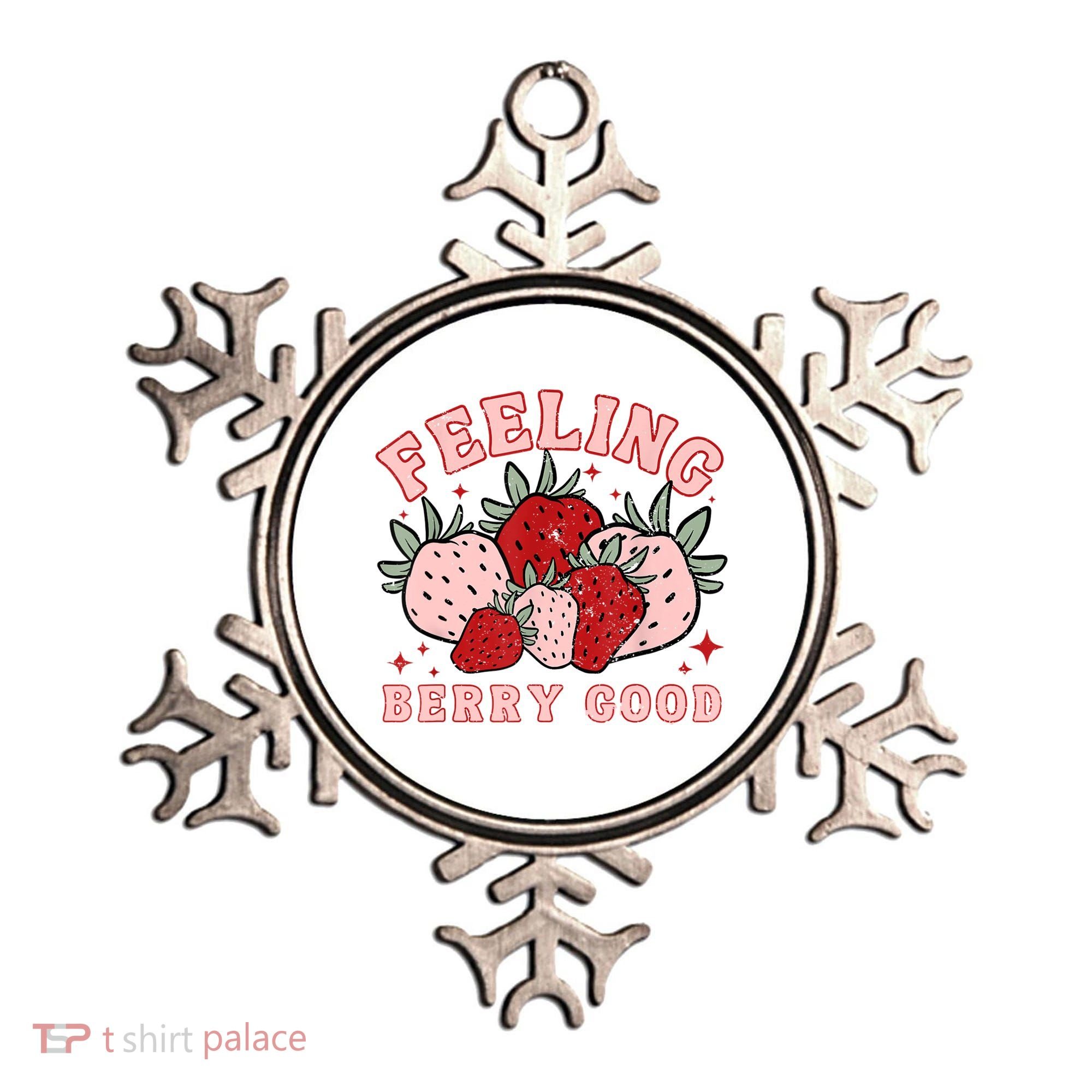 Retro Strawberry Feeling Berry Good Positive Mind Happy Life Ornament