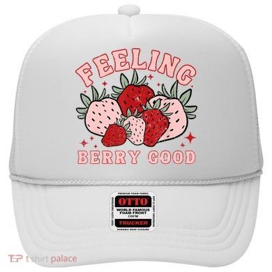 Retro Strawberry Feeling Berry Good Positive Mind Happy Life Hat