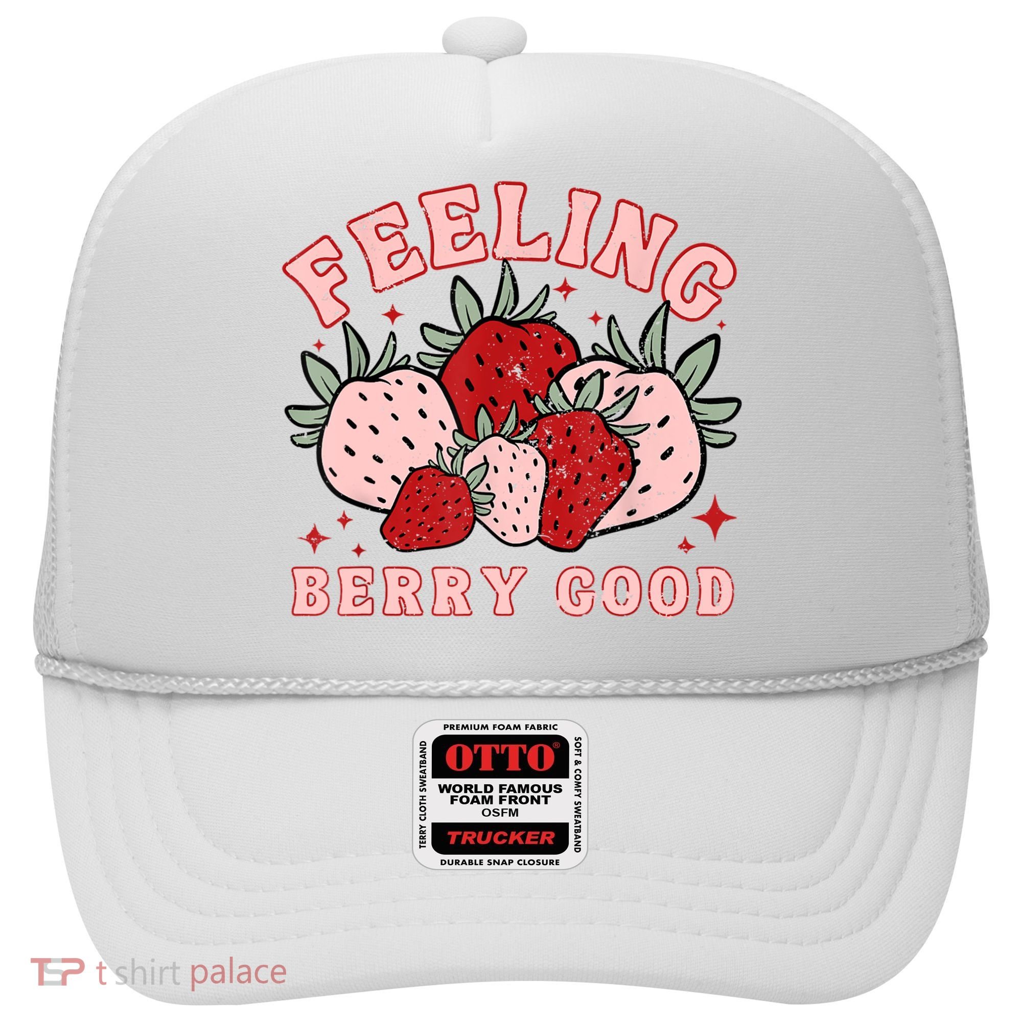 Retro Strawberry Feeling Berry Good Positive Mind Happy Life Hat