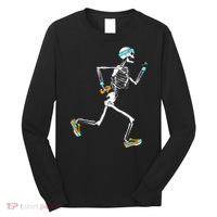Running Skeleton Funny Long Sleeve Shirt thumb 0