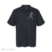 Running Skeleton Funny Polo thumb 0