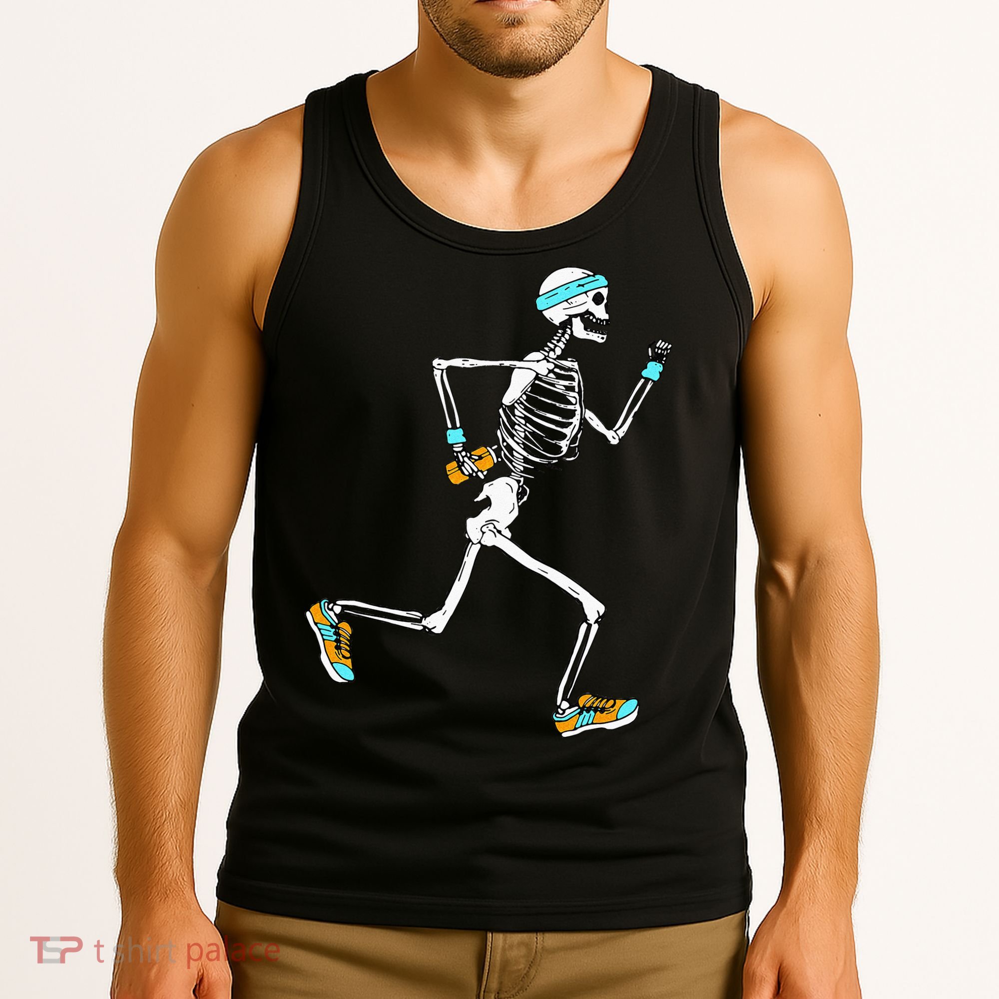 Running Skeleton Funny Tank Top