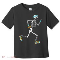 Running Skeleton Funny Toddler T-Shirt thumb 0