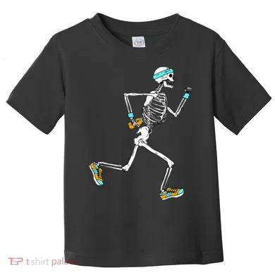 Running Skeleton Funny Toddler T-Shirt