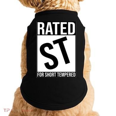 Rated ST For Short Tempered Funny Meme Doggie Tank