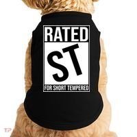 Rated ST For Short Tempered Funny Meme Doggie Tank thumb 0