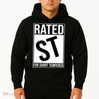 Rated ST For Short Tempered Funny Meme Hoodie thumb 2