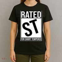 Rated ST For Short Tempered Funny Meme T-Shirt thumb 4