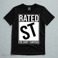 Rated ST For Short Tempered Funny Meme T-Shirt thumb 5