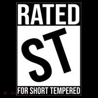 Rated ST For Short Tempered Funny Meme T-Shirt thumb 7