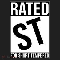 Rated ST For Short Tempered Funny Meme Beanie thumb 2
