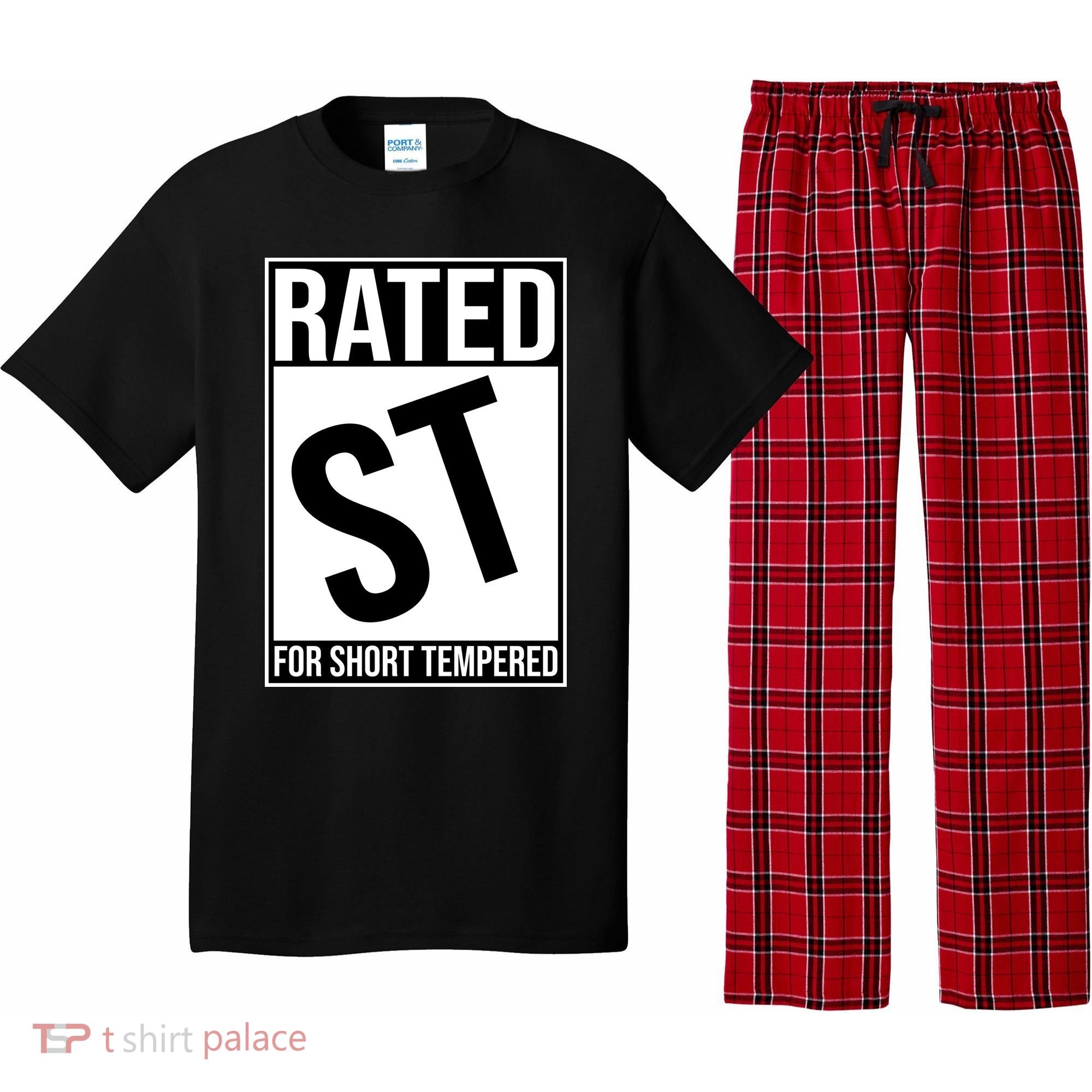 Rated ST For Short Tempered Funny Meme Pajama Set
