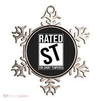 Rated ST For Short Tempered Funny Meme Ornament thumb 0