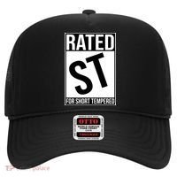 Rated ST For Short Tempered Funny Meme Hat thumb 0