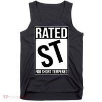 Rated ST For Short Tempered Funny Meme Tank Top thumb 0