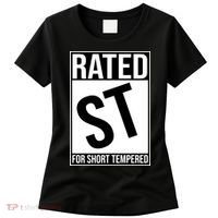 Rated ST For Short Tempered Funny Meme Women's T-Shirt thumb 0