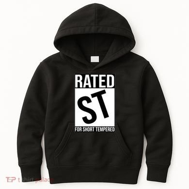 Rated ST For Short Tempered Funny Meme Kids Hoodie