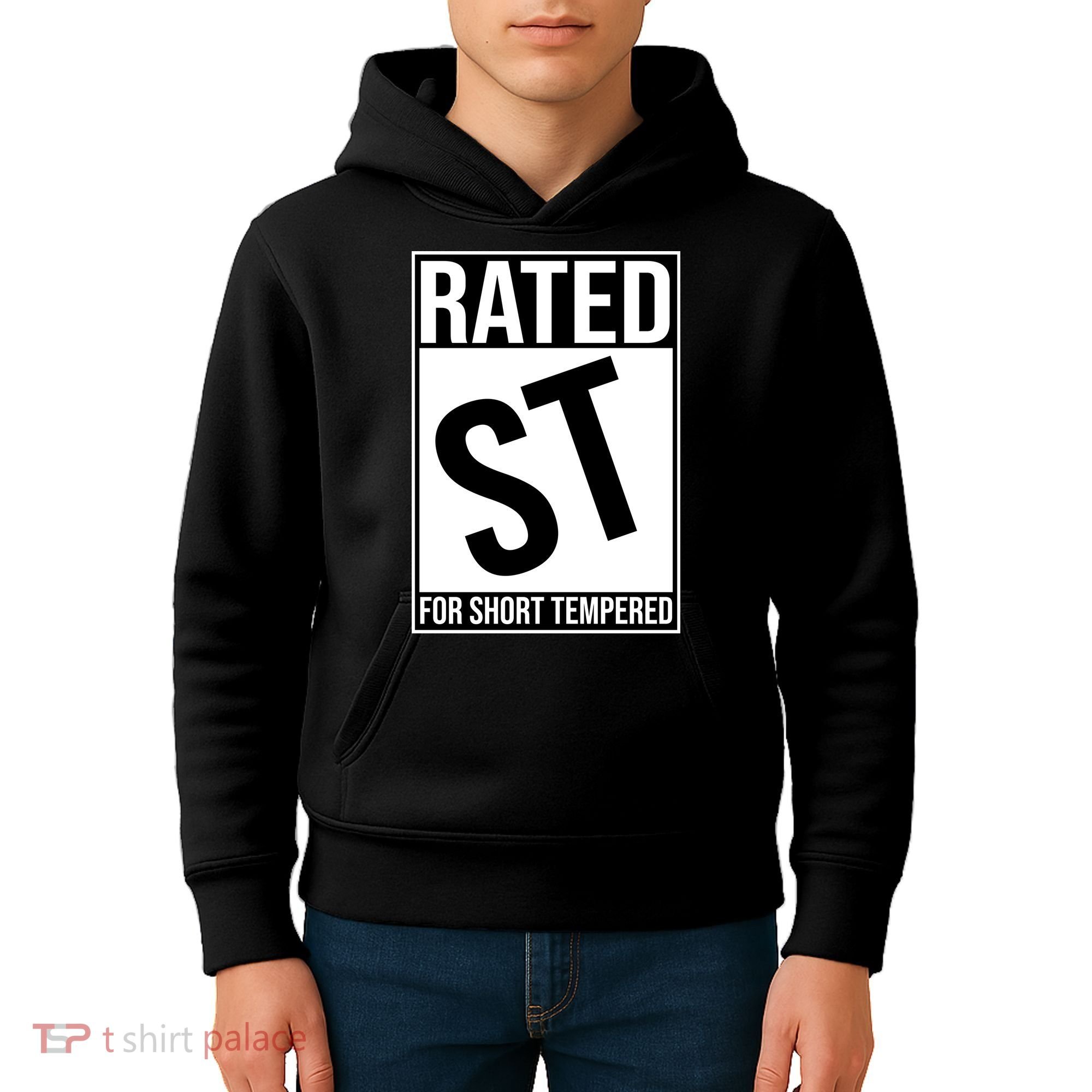 Rated ST For Short Tempered Funny Meme Kids Hoodie