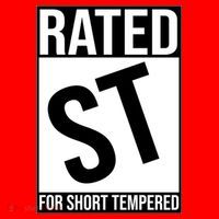 Rated ST For Short Tempered Funny Meme Santa Hat thumb 1