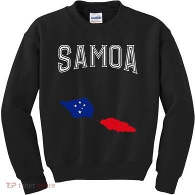 Retro Samoa Flag Vintage Throwback Sport Kids Sweatshirt