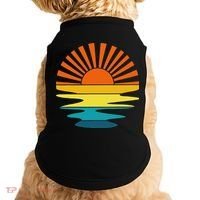 Retro Sunshine For And Women Sunset On The Beach Doggie Tank thumb 0