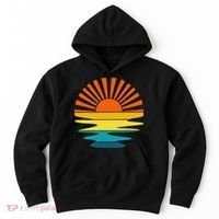 Retro Sunshine For And Women Sunset On The Beach Hoodie thumb 0