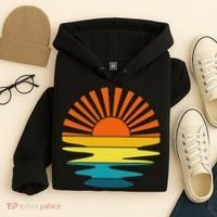 Retro Sunshine For And Women Sunset On The Beach Hoodie thumb 4