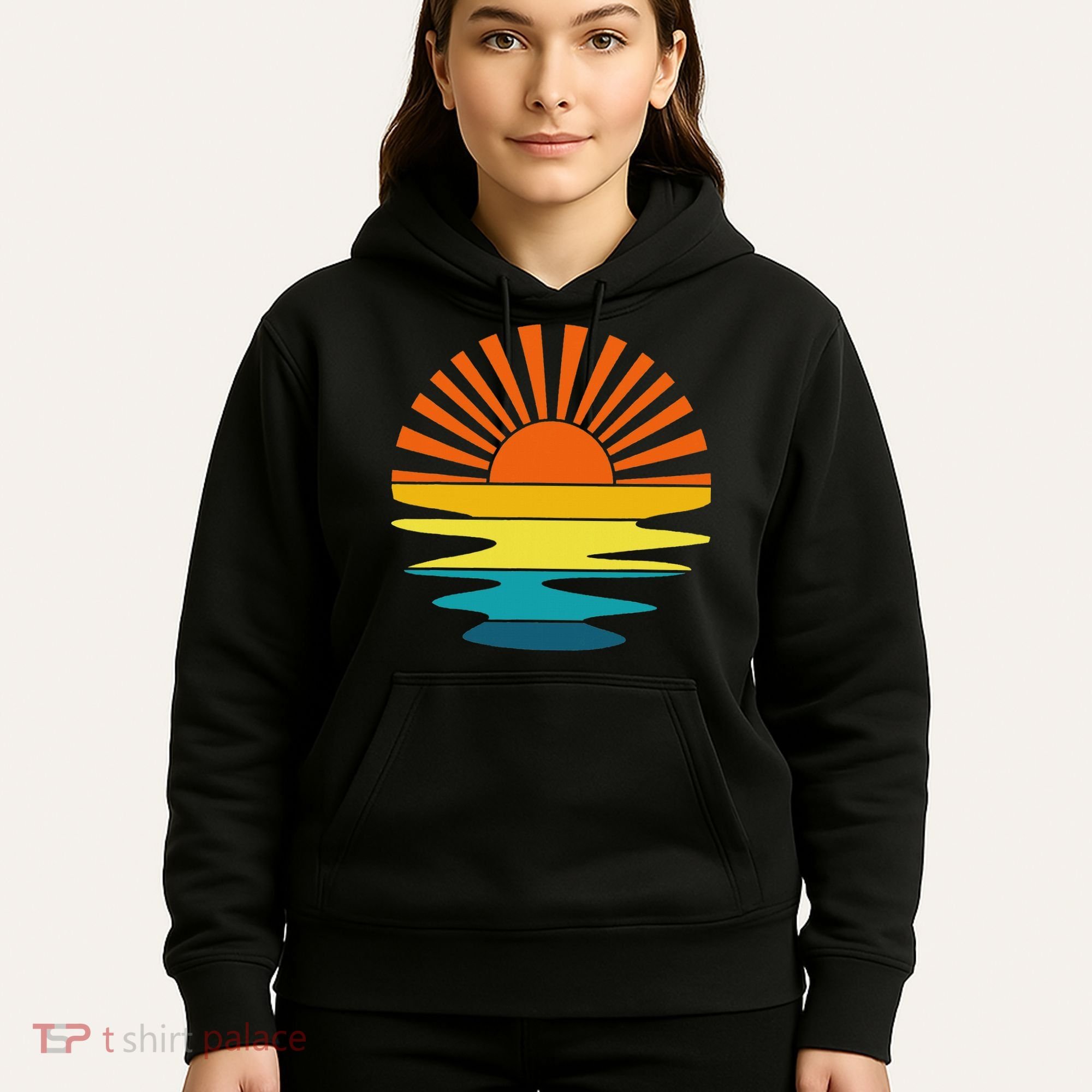 Retro Sunshine For And Women Sunset On The Beach Hoodie