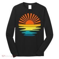 Retro Sunshine For And Women Sunset On The Beach Long Sleeve Shirt thumb 0
